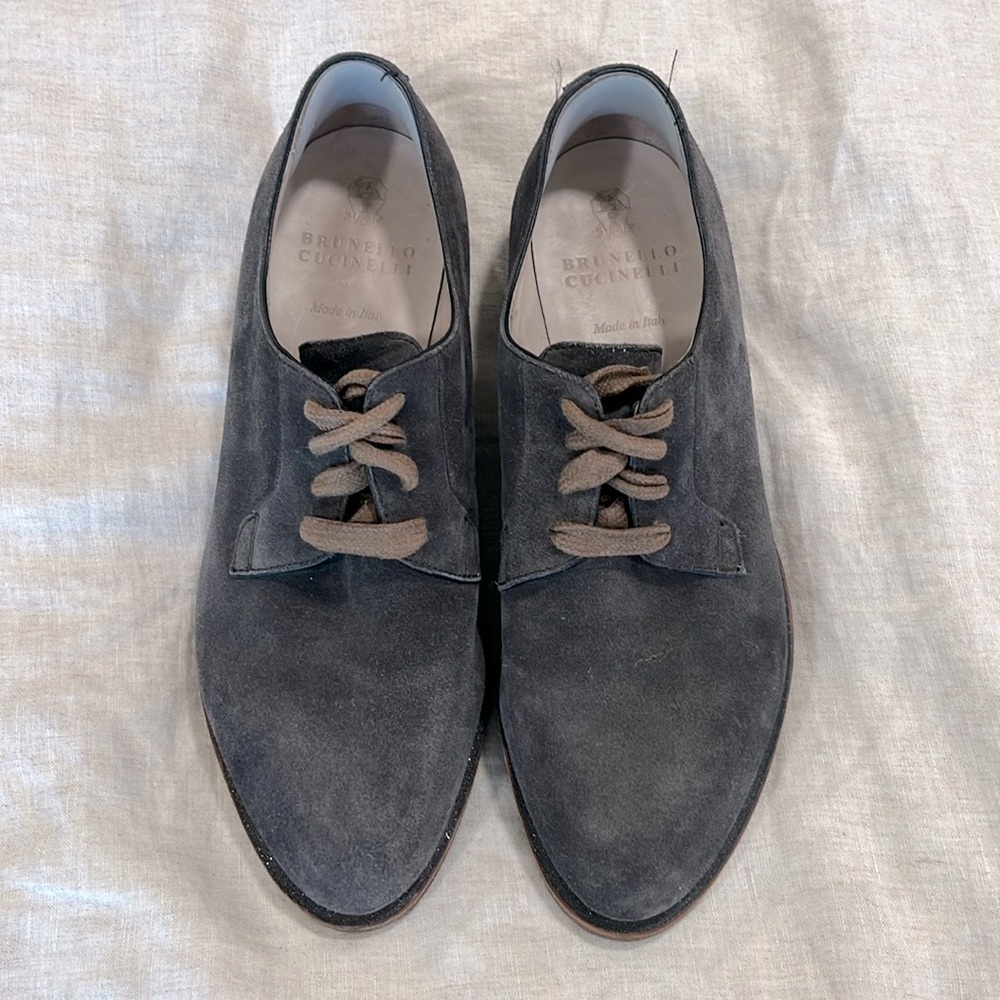 Like New Brunello Cucinelli Suede Oxfords Size 39.5